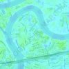 Thao Dien Ward topographic map, elevation, terrain