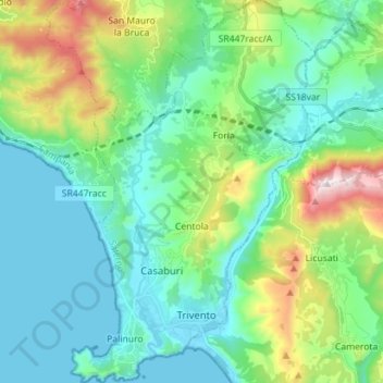 Centola topographic map, elevation, terrain
