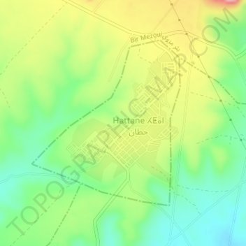 Hattane topographic map, elevation, terrain