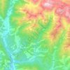 Aragüés del Puerto topographic map, elevation, terrain