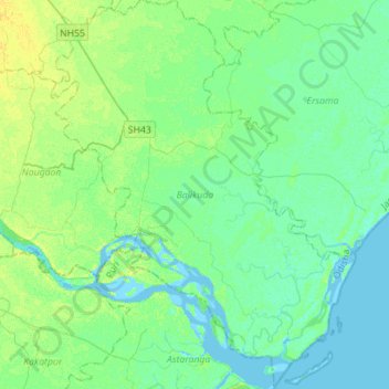 Balikuda topographic map, elevation, terrain