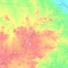 Kabba/Bunu topographic map, elevation, terrain