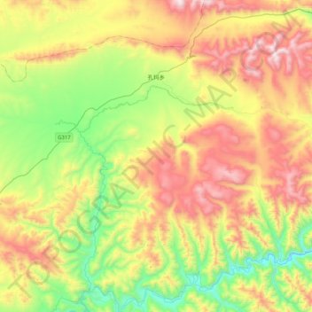 Kormang topographic map, elevation, terrain