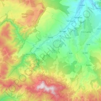 Desești topographic map, elevation, terrain