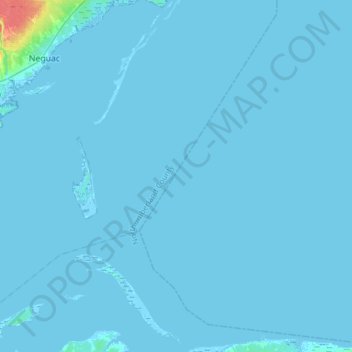 Miramichi Bay topographic map, elevation, terrain