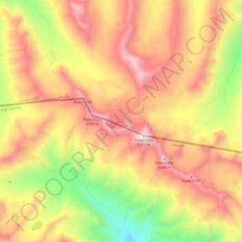 Marpola ridge topographic map, elevation, terrain