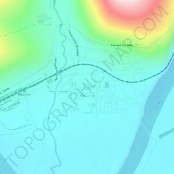 Yuktali topographic map, elevation, terrain