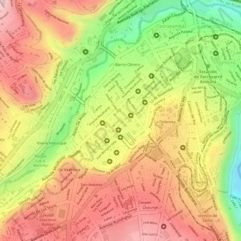 Parque Cevallos topographic map, elevation, terrain