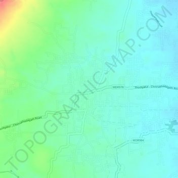 Pannimadai topographic map, elevation, terrain