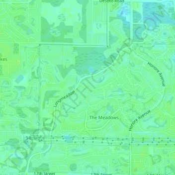 The Meadows topographic map, elevation, terrain