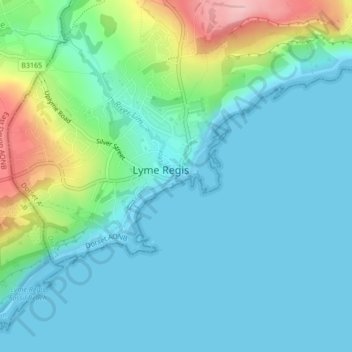 River Lim topographic map, elevation, terrain