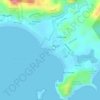 Samara Beach topographic map, elevation, terrain