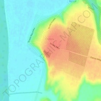 Tulcea topographic map, elevation, terrain