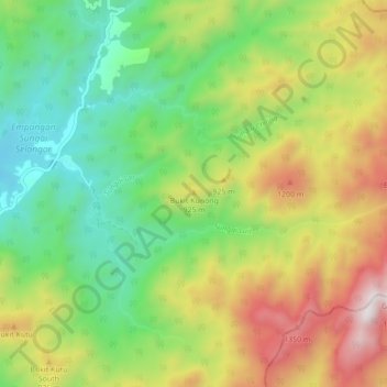 Luit River topographic map, elevation, terrain