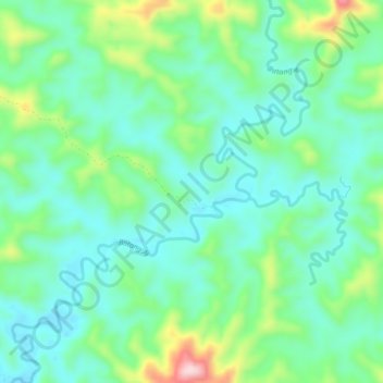 Batang Ai topographic map, elevation, terrain