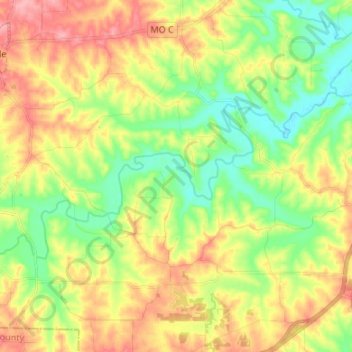 South Moreau Creek topographic map, elevation, terrain