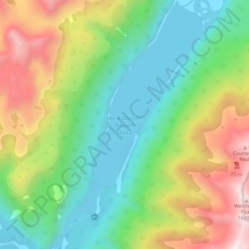 Lake Alabaster topographic map, elevation, terrain