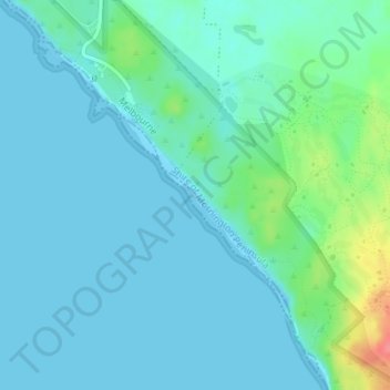 Gunnamatta Beach topographic map, elevation, terrain