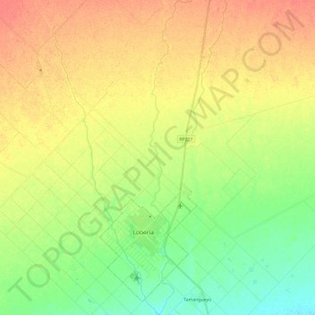 Arroyo de los Huesos topographic map, elevation, terrain
