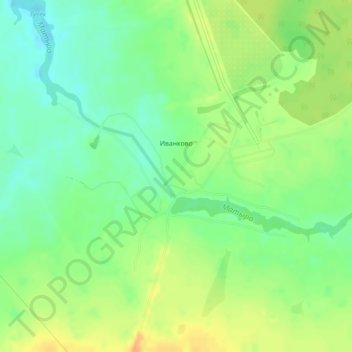 Иванково topographic map, elevation, terrain