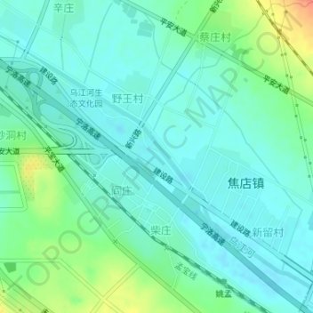 乌江河生态文化园 topographic map, elevation, terrain