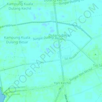 Sungai Dulang Besar topographic map, elevation, terrain