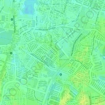 Trimezia topographic map, elevation, terrain