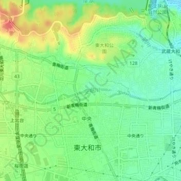 Karabori River topographic map, elevation, terrain