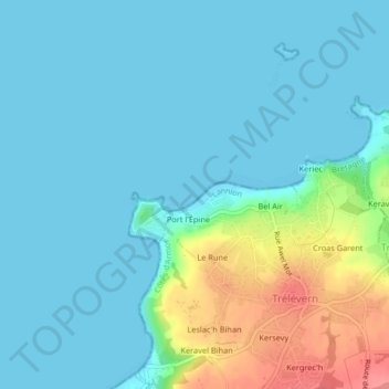 Plage de Port l'Épine topographic map, elevation, terrain