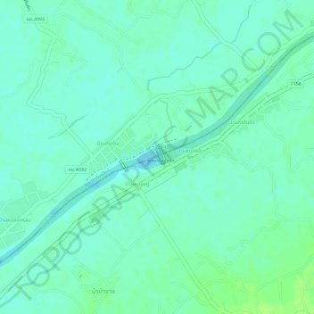 Ping River topographic map, elevation, terrain