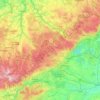 Erzgebirge topographic map, elevation, terrain