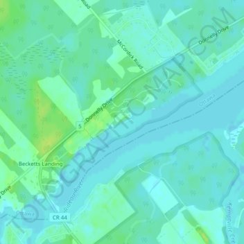 Rideau River Provincial Park topographic map, elevation, terrain