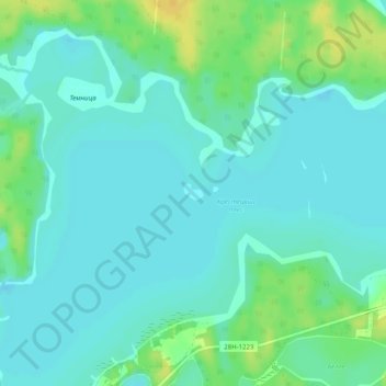 Дубок topographic map, elevation, terrain