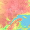 Laurentian Mountains topographic map, elevation, terrain