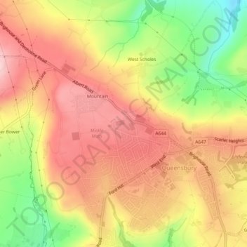 Foxhill Park topographic map, elevation, terrain