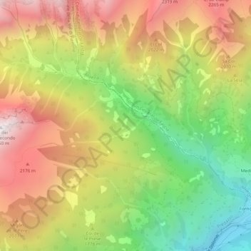 Valsorda topographic map, elevation, terrain