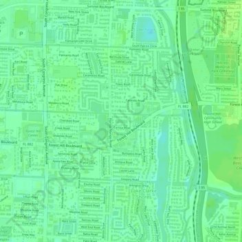 Mango Lake topographic map, elevation, terrain