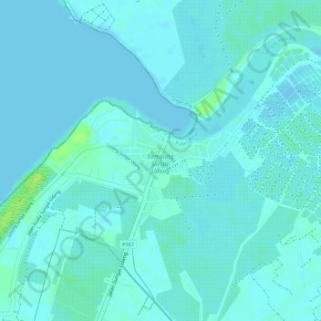 Udang River Village topographic map, elevation, terrain