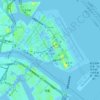 Tokyo International Airport topographic map, elevation, terrain
