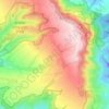 Sirin height topographic map, elevation, terrain