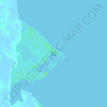 Dolphin Island topographic map, elevation, terrain