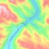 布尔津山口水利枢纽 topographic map, elevation, terrain