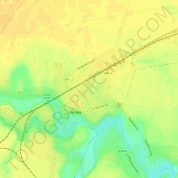 Teleorman topographic map, elevation, terrain