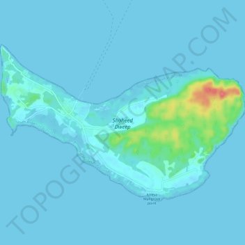 Neil Island topographic map, elevation, terrain