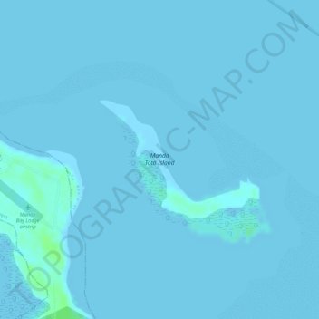 Manda Toto Island topographic map, elevation, terrain