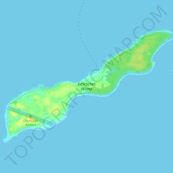Desroches Island topographic map, elevation, terrain