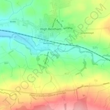 Quarry Wood topographic map, elevation, terrain