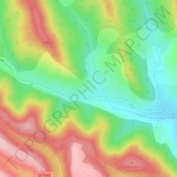 Argeș topographic map, elevation, terrain