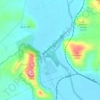 Рупите topographic map, elevation, terrain