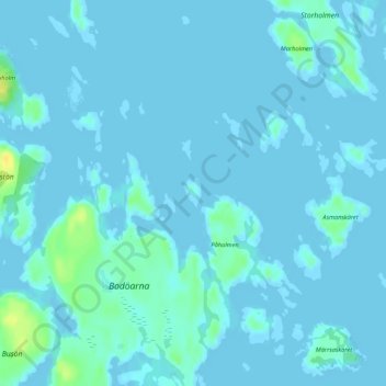 Skjulskäret topographic map, elevation, terrain